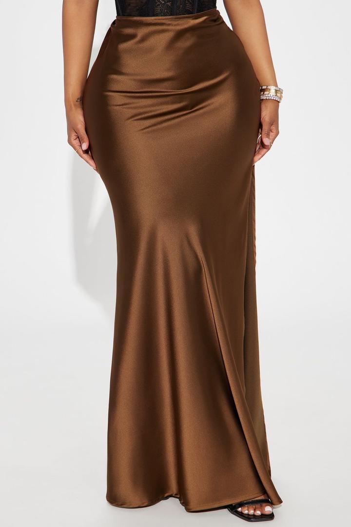 Elegant Satin Flowy Skirt